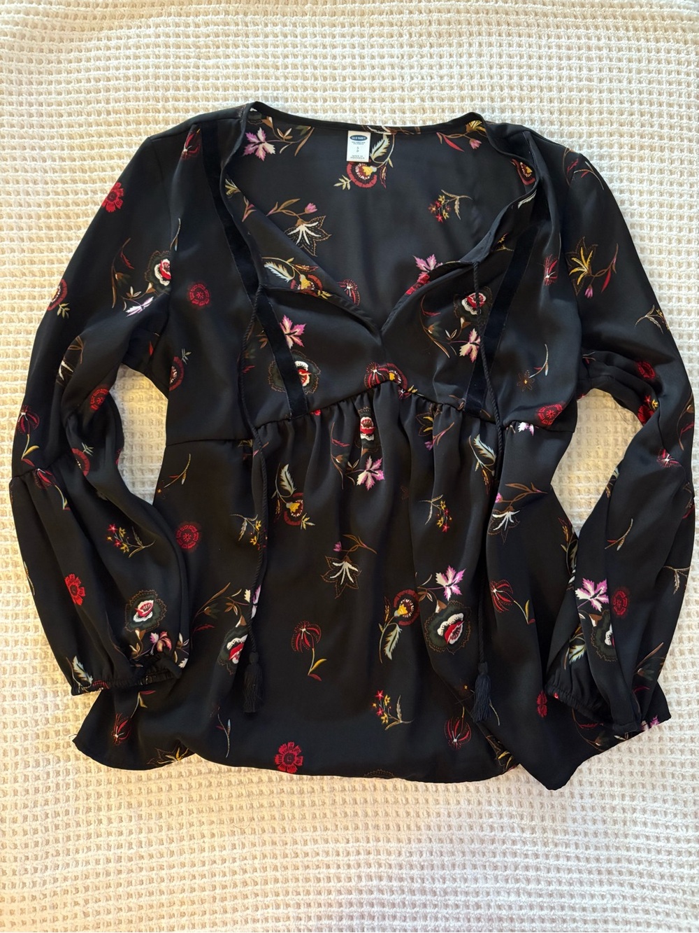 Black Floral Top